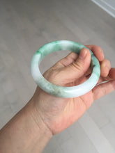 Load image into Gallery viewer, 58.7mm 100% natural certified sunny green/white(白底青) jadeite jade bangle BK82-5231
