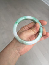 Load image into Gallery viewer, 58.7mm 100% natural certified sunny green/white(白底青) jadeite jade bangle BK82-5231
