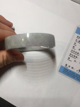 Load image into Gallery viewer, 51mm Certified Type A 100% Natural light purple/white square Jadeite Jade bangle BN97-2708
