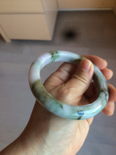 Load image into Gallery viewer, 59mm Certified Type A 100% Natural green/purple/brown pink camouflage color Jadeite Jade bangle BG69-5292
