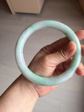Load image into Gallery viewer, 75.7mm certified Type A 100% Natural sunny green/light green round cut plus size Jadeite Jade bangle AY100-9626

