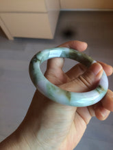 Load image into Gallery viewer, 59mm Certified Type A 100% Natural green/purple/brown pink camouflage color Jadeite Jade bangle BG69-5292
