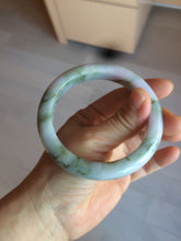 Load image into Gallery viewer, 59mm Certified Type A 100% Natural green/purple/brown pink camouflage color Jadeite Jade bangle BG69-5292
