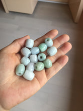 Load image into Gallery viewer, 13.3/12.5mm Type A 100% Natural  green/purple Jadeite Jade LuluTong (Every road is smooth) pendant group PB223
