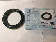 Load image into Gallery viewer, 59mm certified 100% Natural dark green/gray/black chubby round cut nephrite Hetian Jade bangle HF86-0209
