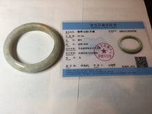 Load image into Gallery viewer, 56.1mm 100% natural certified light green yellow purple jadeite jade bangle BM92-9766
