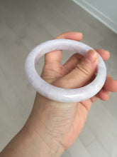 Load image into Gallery viewer, 62.5mm Certified Type A 100% Natural white/purple jadeite Jade bangle BK78-0366
