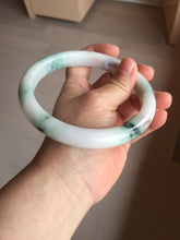 Load image into Gallery viewer, 75mm certified Type A 100% Natural light green purple red with green floating flowers plus size Jadeite Jade bangle AY97-9628
