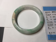 Load image into Gallery viewer, 57mm certified 100% natural type A sunny green/white jadeite jade bangle BN100-7706
