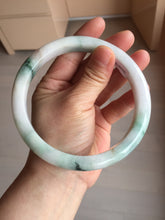 Load image into Gallery viewer, 75mm certified Type A 100% Natural light green purple red with green floating flowers plus size Jadeite Jade bangle AY97-9628
