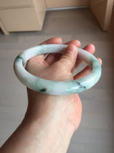 Load image into Gallery viewer, 75mm certified Type A 100% Natural light green purple red with green floating flowers plus size Jadeite Jade bangle AY97-9628
