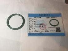 Load image into Gallery viewer, 53mm Certified Type A 100% Natural icy watery deep sea dark green/blue/gray/black Guatemala slim round cut Jadeite bangle PB146-8141
