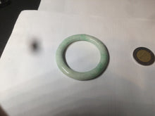 Load image into Gallery viewer, 35-38mm Type A 100% Natural sunny green/white Jadeite Jade kids bangle /scarf button group BF100
