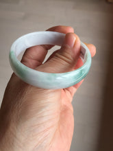 Load image into Gallery viewer, 53mm certified Type A 100% Natural sunny green light purple thin Jadeite Jade bangle AY95-1342
