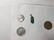 Load image into Gallery viewer, 100% Natural type A icy watery dark green/black/gary Jadeite Jade belssed melon pendant PC124-4
