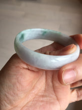 Load image into Gallery viewer, 53mm certified Type A 100% Natural sunny green light purple thin Jadeite Jade bangle AY95-1342
