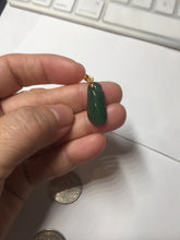 Load image into Gallery viewer, 100% Natural type A icy watery dark green/black/gary Jadeite Jade belssed melon pendant PC124-4
