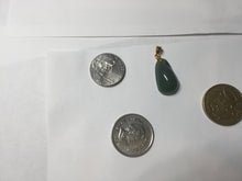 Load image into Gallery viewer, 100% Natural type A dark green/black/gary Jadeite Jade belssed melon pendant PC124-5
