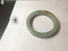 Load image into Gallery viewer, 57.6mm certified type A 100% Natural light green/gray square style Jadeite Jade bangle AX101-1509
