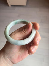 Load image into Gallery viewer, 54.5mm Certified 100% natural Type A sunny green/white jadeite jade bangle BM31-0361
