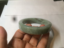 Load image into Gallery viewer, 57.6mm certified type A 100% Natural light green/gray square style Jadeite Jade bangle AX101-1509
