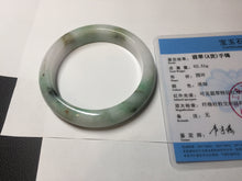 Load image into Gallery viewer, 57mm certified 100% natural type A sunny green/purple/yellow jadeite jade bangle BN101-7704
