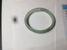 Load image into Gallery viewer, 52mm Certified Type A 100% Natural icy watery light green Jadeite Jade oval bangle Q128-7341
