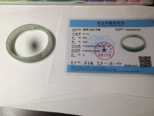 Load image into Gallery viewer, 52mm Certified Type A 100% Natural icy watery light green Jadeite Jade oval bangle Q128-7341
