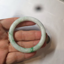 Load image into Gallery viewer, 35-38mm Type A 100% Natural sunny green/white Jadeite Jade kids bangle /scarf button group BF100
