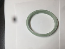 Load image into Gallery viewer, 52mm Certified Type A 100% Natural icy watery light green Jadeite Jade oval bangle Q128-7341
