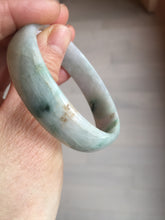 Load image into Gallery viewer, 54mm certified Type A 100% Natural green yellow purple thin Jadeite Jade bangle AY94-1341
