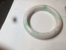 Load image into Gallery viewer, 61.8 mm certified type A 100% Natural sunny green/purple/white Jadeite Jade bangle AX103-5428
