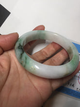 Load image into Gallery viewer, 57mm certified 100% natural type A sunny green/purple/yellow jadeite jade bangle BN101-7704
