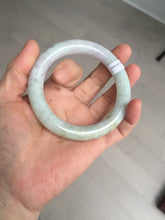 Load image into Gallery viewer, 56.6mm 100% natural Type A green/purple/yellow(FU LU SHOU) chubby jadeite jade bangle BK72-5808
