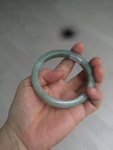 Load image into Gallery viewer, 57.4mm 100% natural Type A icy oily dark green/gray jadeite jade bangle AX59-0336
