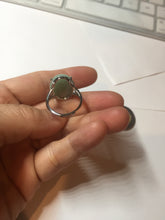 Load image into Gallery viewer, 100% natural type A light green sunny green four-prong jadeite jade ring X140
