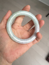 Load image into Gallery viewer, 56.6mm 100% natural Type A green/purple/yellow(FU LU SHOU) chubby jadeite jade bangle BK72-5808
