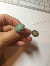 Load image into Gallery viewer, 100% natural type A light green sunny green four-prong jadeite jade ring X140
