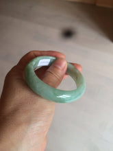 Load image into Gallery viewer, 50.5mm Certified Type A 100% Natural sunny apple green/red Jadeite Jade oval bangle W110-0173
