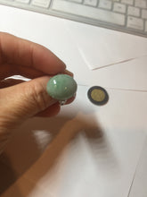 Load image into Gallery viewer, 100% natural type A light green sunny green four-prong jadeite jade ring X140
