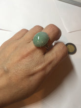 Load image into Gallery viewer, 100% natural type A light green sunny green four-prong jadeite jade ring X140
