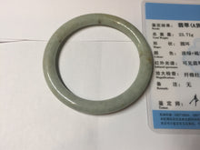 Load image into Gallery viewer, 52mm certified 100% natural Type A light green round cut jadeite jade bangle BS7-9561
