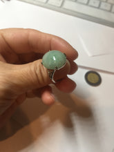 Load image into Gallery viewer, 100% natural type A light green sunny green four-prong jadeite jade ring X140
