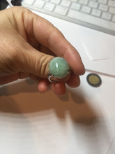 Load image into Gallery viewer, 100% natural type A light green sunny green four-prong jadeite jade ring X140
