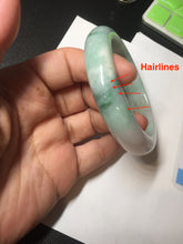 Load image into Gallery viewer, 56.7mm certified 100% natural type A sunny green/white jadeite jade bangle BK71-5217
