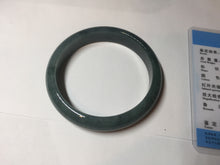 Load image into Gallery viewer, 59.5mm Certified Type A 100% Natural dark green/light blue/gray/black Guatemala Jadeite bangle BQ29-1457
