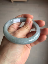 Load image into Gallery viewer, 56.6mm 100% natural Type A icy dark green/gray/black(WuJi) jadeite jade bangle AY92-1257
