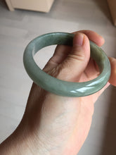 Load image into Gallery viewer, 55.8mm Certified 100% natural Type A oily dark green/gray/black jadeite jade bangle BN32-8086
