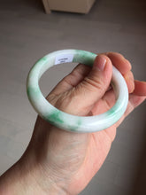 Load image into Gallery viewer, 57mm Certified Type A 100% Natural sunny green/white(白底青) Jadeite Jade bangle AY91-2805
