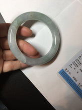 Load image into Gallery viewer, 58mm Certified Type A 100% Natural light green chubby round cut Jadeite Jade bangle AX125-4584
